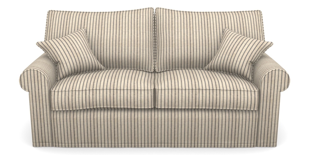 Product photograph of Upperton Sofa Bed 3 Seater Sofa Bed In Cloth 18 Stripes - Ticking - Bible Black from Sofas and Stuff Limited