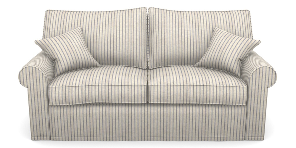 Product photograph of Upperton Sofa Bed 3 Seater Sofa Bed In Cloth 18 Stripes - Ticking - Indigo from Sofas and Stuff Limited