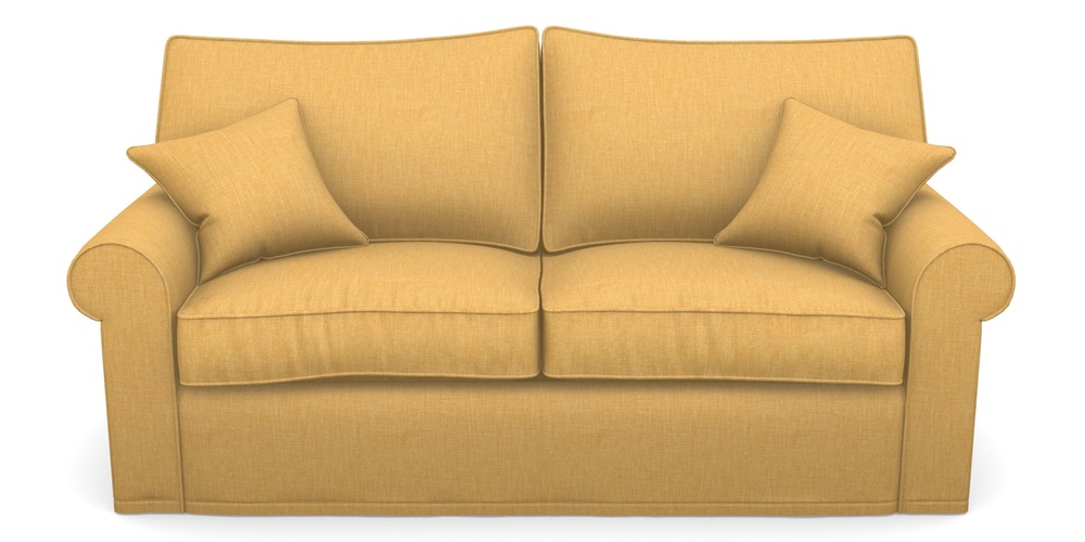 Product photograph of Upperton Sofa Bed 3 Seater Sofa Bed In Clever Cotton Mix - Mustard from Sofas and Stuff Limited