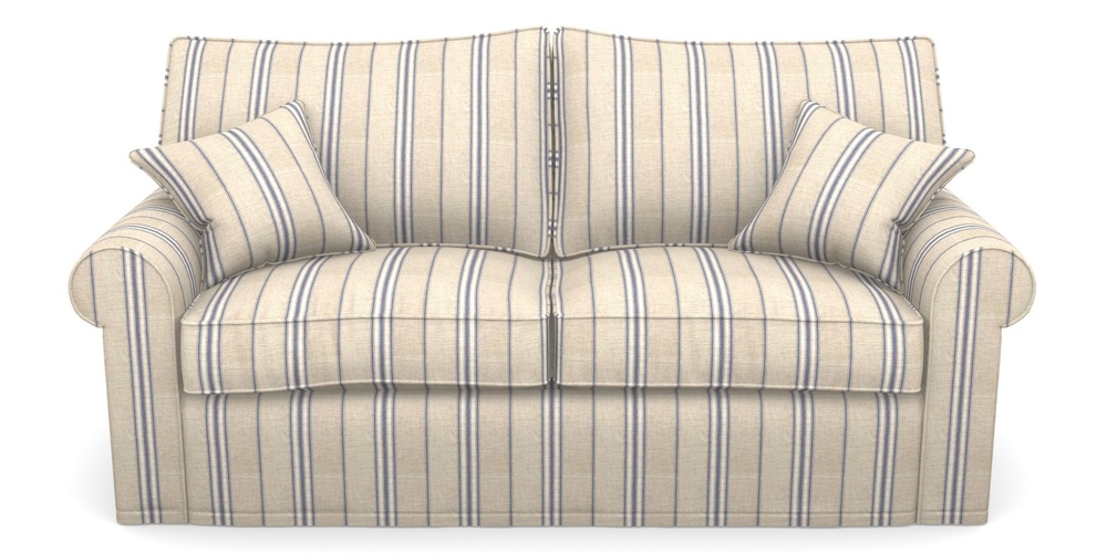 Product photograph of Upperton Sofa Bed 3 Seater Sofa Bed In Cloth 18 Stripes - Regimental - Indigo from Sofas and Stuff Limited