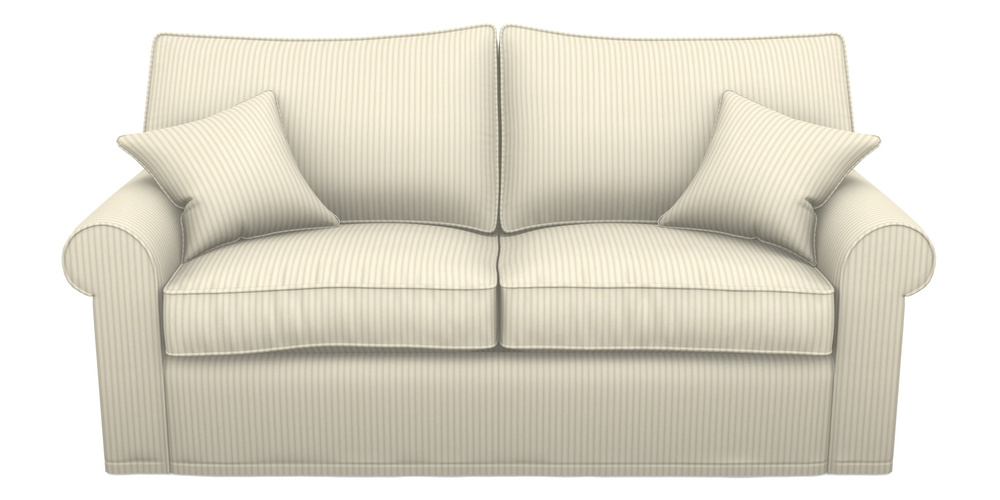 Product photograph of Upperton Sofa Bed 3 Seater Sofa Bed In Cotton Stripe - Grey from Sofas and Stuff Limited