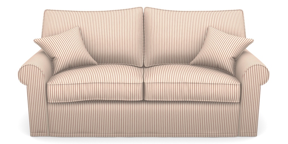 Product photograph of Upperton Sofa Bed 3 Seater Sofa Bed In Cotton Stripe - Peony from Sofas and Stuff Limited