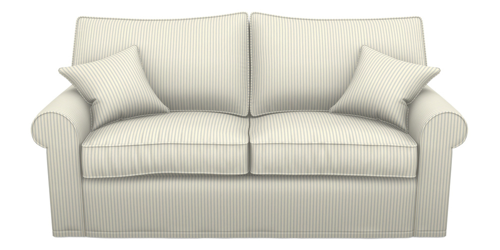 Product photograph of Upperton Sofa Bed 3 Seater Sofa Bed In Cotton Stripe - Sky from Sofas and Stuff Limited