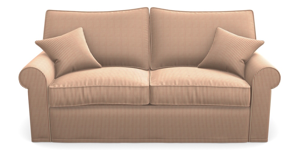 Product photograph of Upperton Sofa Bed 3 Seater Sofa Bed In Cloth 21 - Simple Stripe - Ginger Snap from Sofas and Stuff Limited