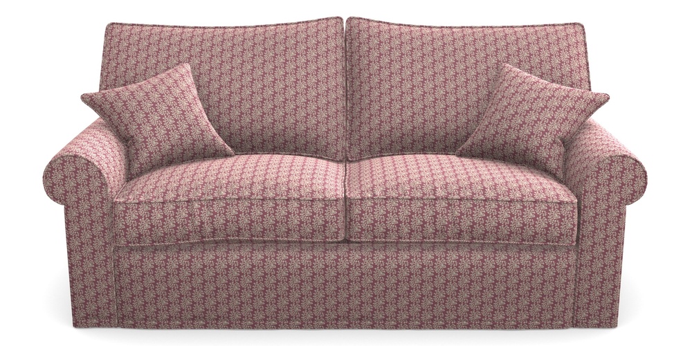 Product photograph of Upperton Sofa Bed 3 Seater Sofa Bed In Cloth 21 - Spring Twig - Cassis from Sofas and Stuff Limited