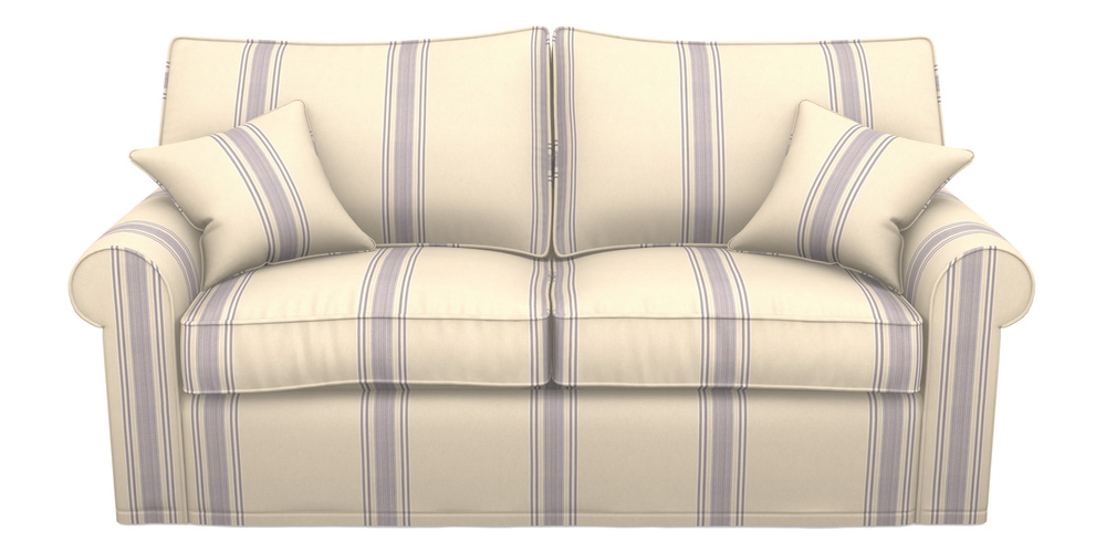 Product photograph of Upperton Sofa Bed 3 Seater Sofa Bed In Cloth 22 - Racing Stripes Cheltenham - Blueberry from Sofas and Stuff Limited