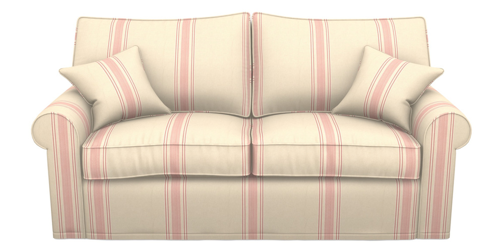 Product photograph of Upperton Sofa Bed 3 Seater Sofa Bed In Cloth 22 - Racing Stripes Cheltenham - Cherry from Sofas and Stuff Limited