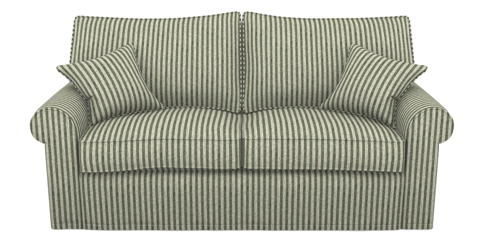 Product photograph of Upperton Sofa Bed 3 Seater Sofa Bed In Cloth 22 - Pinstripe - Courgette from Sofas and Stuff Limited