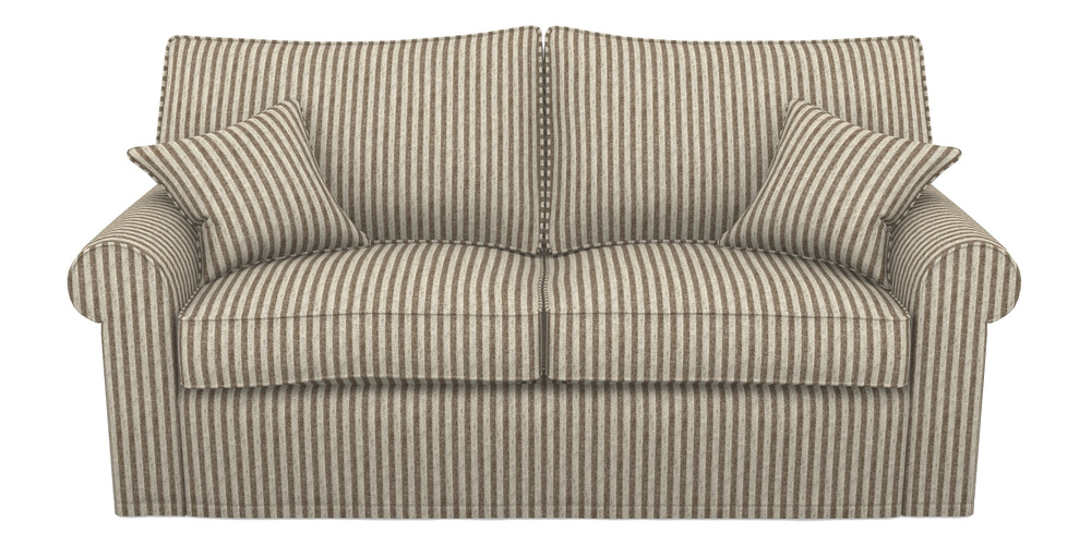 Product photograph of Upperton Sofa Bed 3 Seater Sofa Bed In Cloth 22 - Pinstripe - Peat from Sofas and Stuff Limited