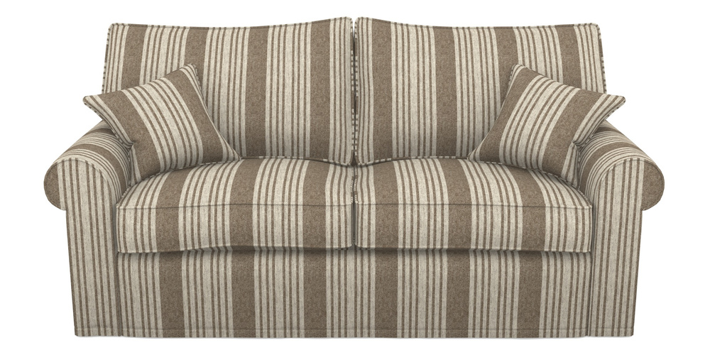 Product photograph of Upperton Sofa Bed 3 Seater Sofa Bed In Cloth 22 - Bayadere - Peat from Sofas and Stuff Limited