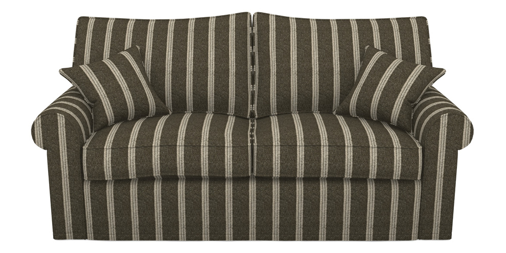 Product photograph of Upperton Sofa Bed 3 Seater Sofa Bed In Cloth 20 - Design 2 - Olive Stripe from Sofas and Stuff Limited