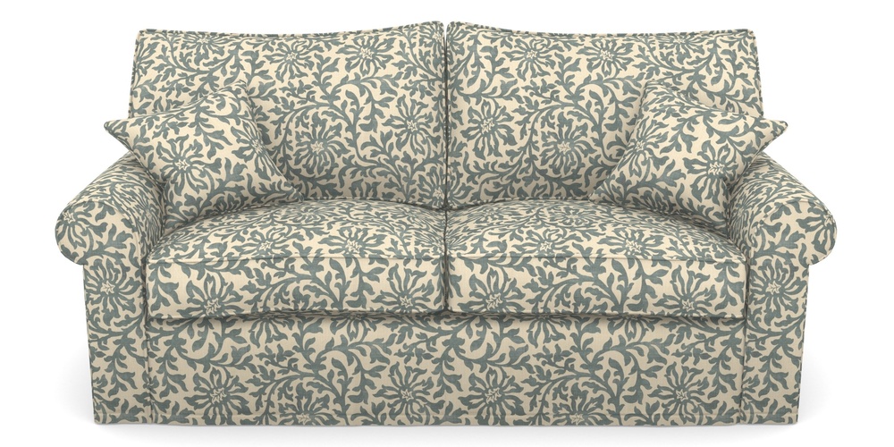 Product photograph of Upperton Sofa Bed 3 Seater Sofa Bed In V A Brompton Collection - Floral Scroll - Pebble from Sofas and Stuff Limited