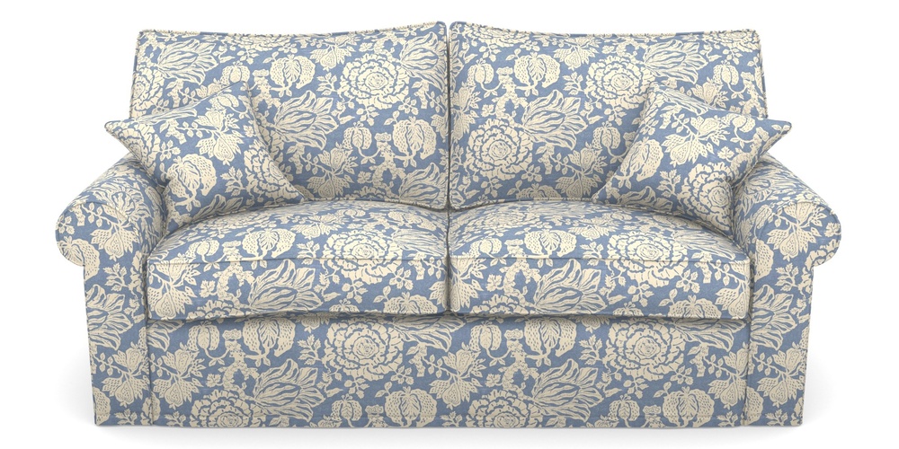 Product photograph of Upperton Sofa Bed 3 Seater Sofa Bed In V A Brompton Collection - Flowering Kale - Morning Blue from Sofas and Stuff Limited