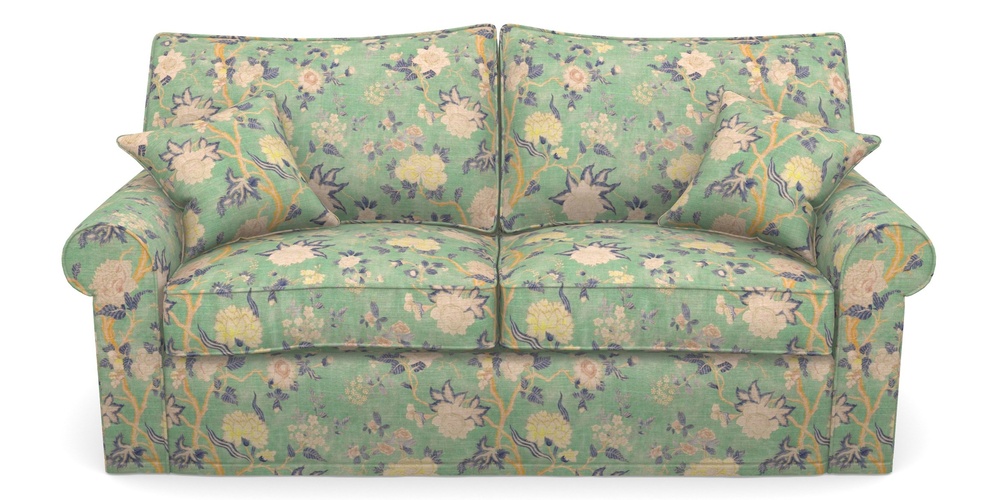 Product photograph of Upperton Sofa Bed 3 Seater Sofa Bed In Floral Linen - Even So Verde from Sofas and Stuff Limited
