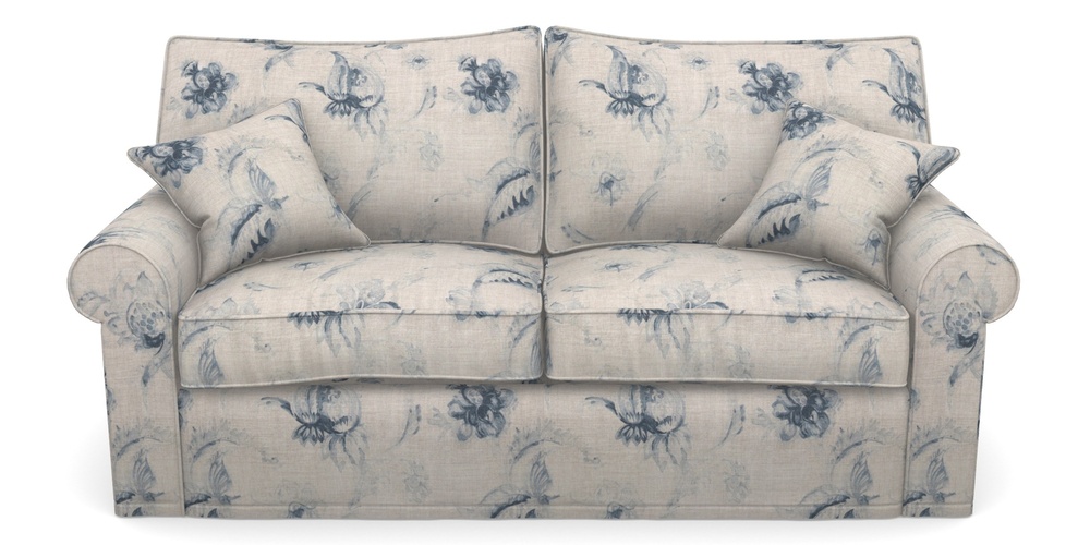 Product photograph of Upperton Sofa Bed 3 Seater Sofa Bed In Floral Linen - Lela Mystery Indigo from Sofas and Stuff Limited