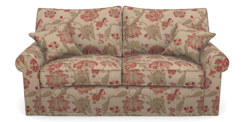 Product photograph of Upperton Sofa Bed 3 Seater Sofa Bed In Floral Linen - Indienne T Rosso from Sofas and Stuff Limited