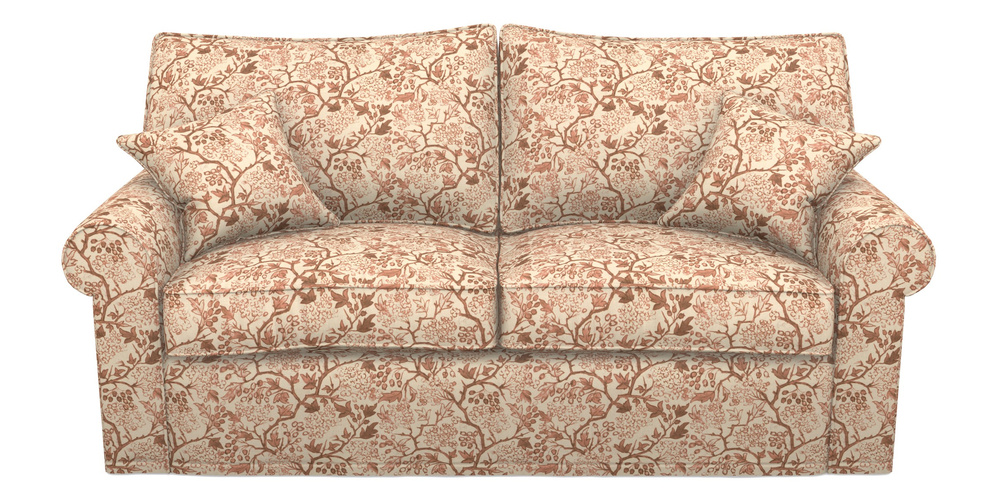 Product photograph of Upperton Sofa Bed 3 Seater Sofa Bed In Rhs Collection - Gertrude Jekyll Linen Cotton Blend - Rust from Sofas and Stuff Limited