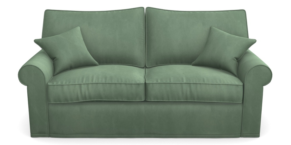 Product photograph of Upperton Sofa Bed 3 Seater Sofa Bed In House Clever Velvet - Celadon from Sofas and Stuff Limited