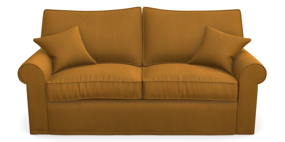 Product photograph of Upperton Sofa Bed 3 Seater Sofa Bed In House Clever Velvet - Ochre from Sofas and Stuff Limited