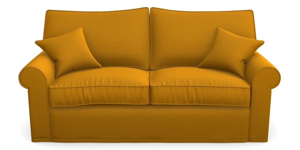 Product photograph of Upperton Sofa Bed 3 Seater Sofa Bed In House Velvet - Saffron from Sofas and Stuff Limited