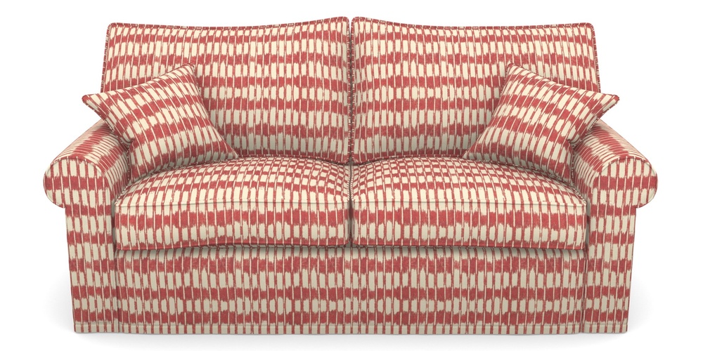 Product photograph of Upperton Sofa Bed 3 Seater Sofa Bed In V A Brompton Collection - Ikat - Chilli from Sofas and Stuff Limited