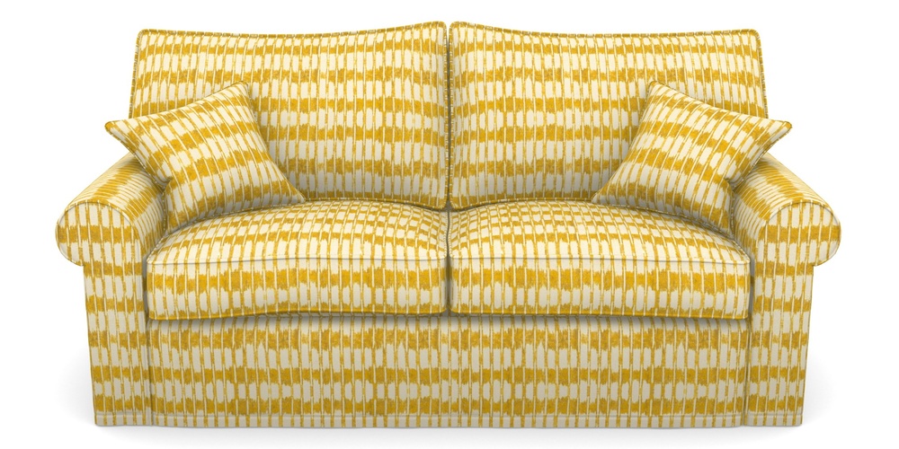 Product photograph of Upperton Sofa Bed 3 Seater Sofa Bed In V A Brompton Collection - Ikat - Corn from Sofas and Stuff Limited