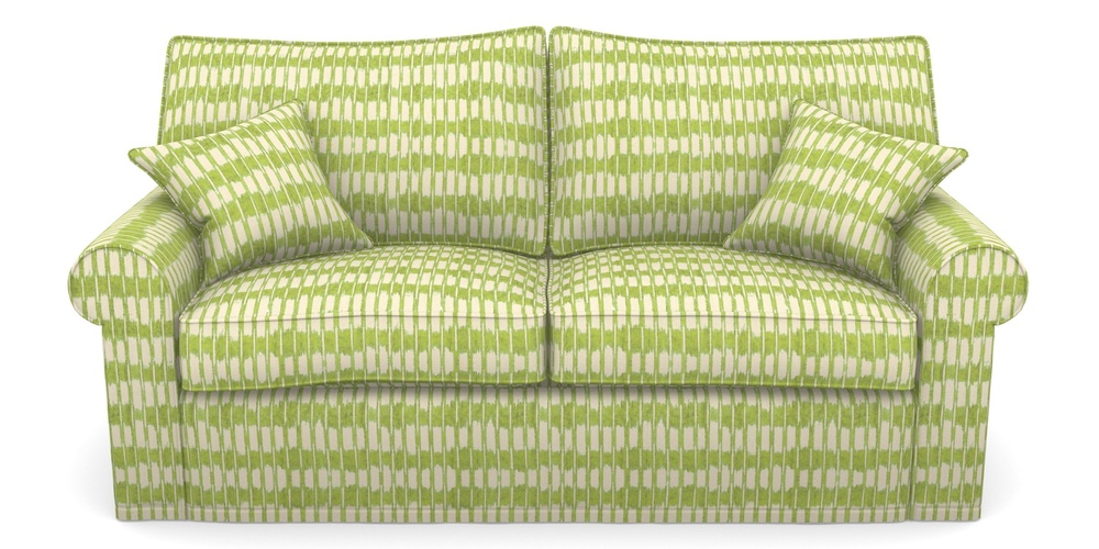 Product photograph of Upperton Sofa Bed 3 Seater Sofa Bed In V A Brompton Collection - Ikat - Lime from Sofas and Stuff Limited