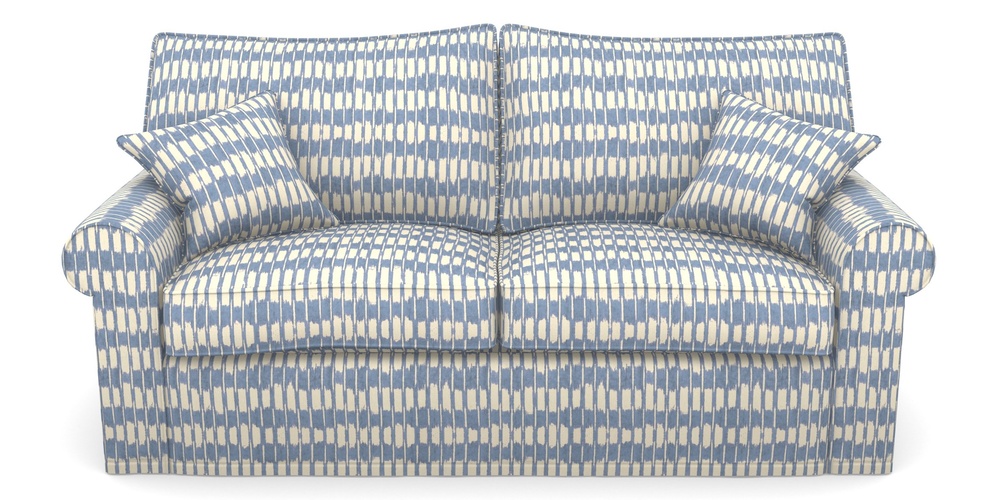 Product photograph of Upperton Sofa Bed 3 Seater Sofa Bed In V A Brompton Collection - Ikat - Morning Blue from Sofas and Stuff Limited