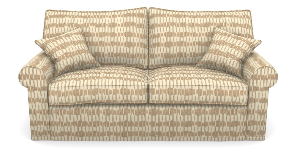 Product photograph of Upperton Sofa Bed 3 Seater Sofa Bed In V A Brompton Collection - Ikat - Assam Tea from Sofas and Stuff Limited