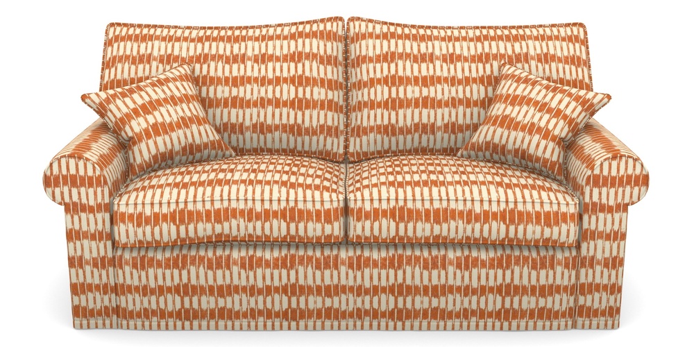 Product photograph of Upperton Sofa Bed 3 Seater Sofa Bed In V A Brompton Collection - Ikat - Terracotta from Sofas and Stuff Limited