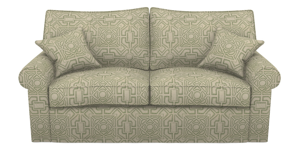 Product photograph of Upperton Sofa Bed 3 Seater Sofa Bed In Rhs Collection - Large Knot Garden Linen - Green from Sofas and Stuff Limited