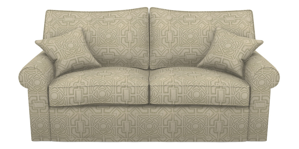 Product photograph of Upperton Sofa Bed 3 Seater Sofa Bed In Rhs Collection - Large Knot Garden Linen - Pistachio from Sofas and Stuff Limited