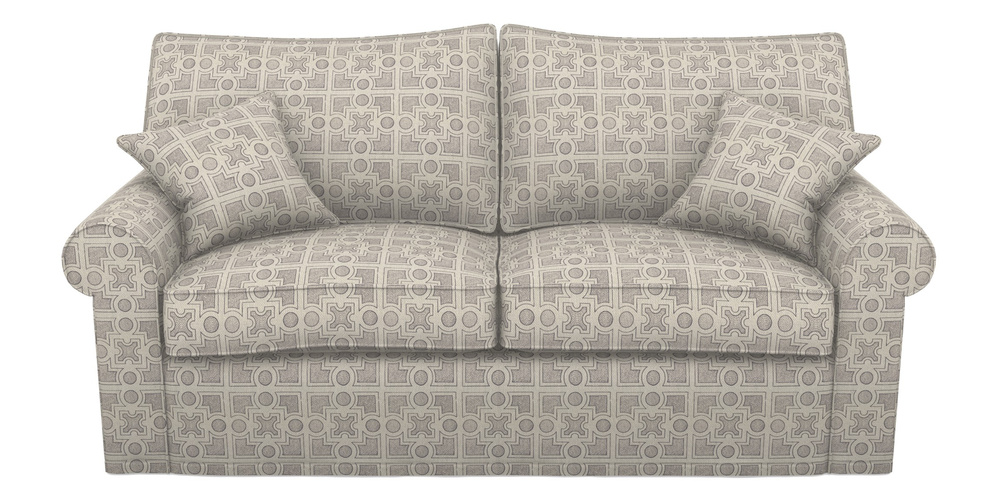 Product photograph of Upperton Sofa Bed 3 Seater Sofa Bed In Rhs Collection - Small Knot Garden Cotton Weave - Grey from Sofas and Stuff Limited