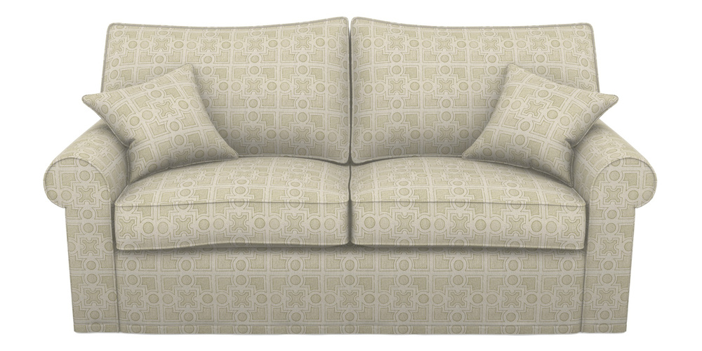 Product photograph of Upperton Sofa Bed 3 Seater Sofa Bed In Rhs Collection - Small Knot Garden Cotton Weave - Olive from Sofas and Stuff Limited