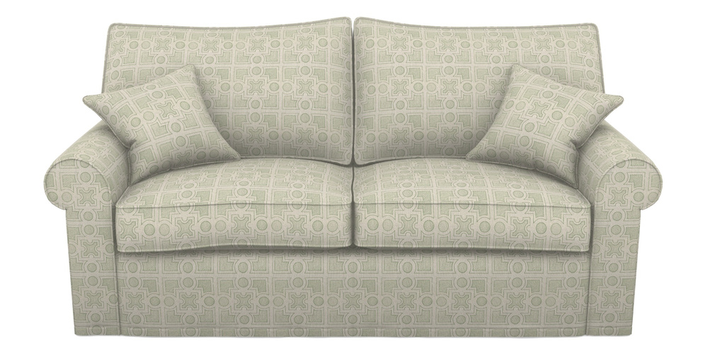 Product photograph of Upperton Sofa Bed 3 Seater Sofa Bed In Rhs Collection - Small Knot Garden Cotton Weave - Pistachio from Sofas and Stuff Limited