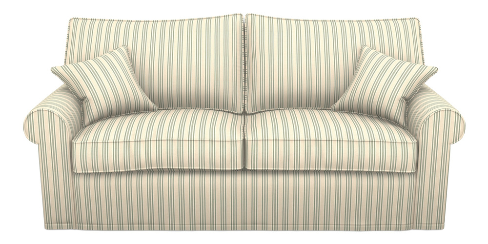 Product photograph of Upperton Sofa Bed 4 Seater Sofa Bed In Cloth 22 - Racing Stripes Ayr - Mint from Sofas and Stuff Limited