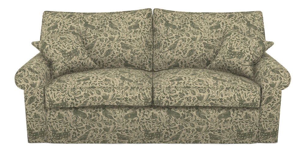 Product photograph of Upperton Sofa Bed 4 Seater Sofa Bed In V A Drawn From Nature - Bird And Rabbit - Dark Green from Sofas and Stuff Limited