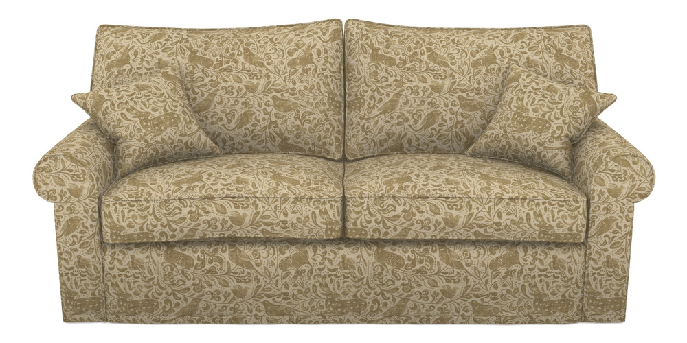 Product photograph of Upperton Sofa Bed 4 Seater Sofa Bed In V A Drawn From Nature - Bird And Rabbit - Gold from Sofas and Stuff Limited