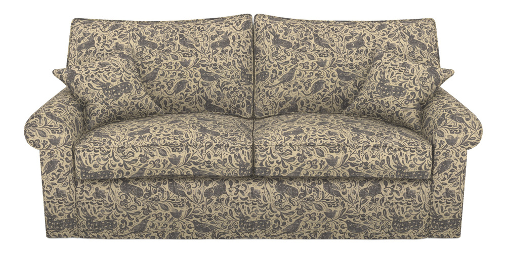 Product photograph of Upperton Sofa Bed 4 Seater Sofa Bed In V A Drawn From Nature - Bird And Rabbit - Navy from Sofas and Stuff Limited