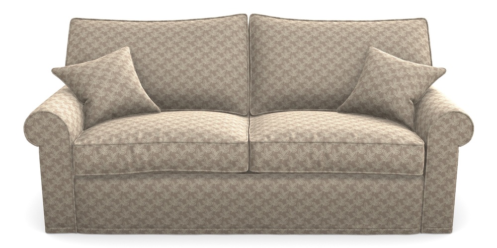 Product photograph of Upperton Sofa Bed 4 Seater Sofa Bed In Cloth 21 - Decorative Leaf - Beech from Sofas and Stuff Limited