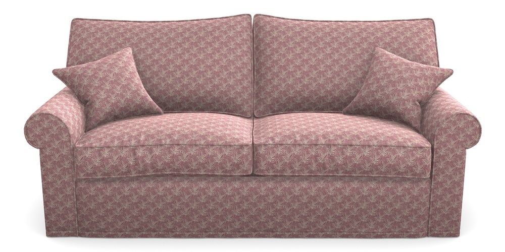 Product photograph of Upperton Sofa Bed 4 Seater Sofa Bed In Cloth 21 - Decorative Leaf - Cassis from Sofas and Stuff Limited