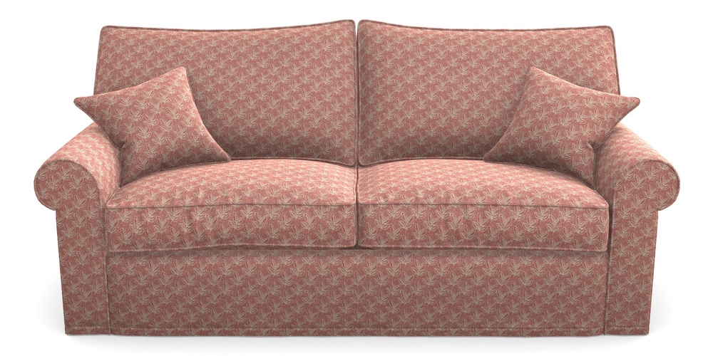 Product photograph of Upperton Sofa Bed 4 Seater Sofa Bed In Cloth 21 - Decorative Leaf - Ginger Snap from Sofas and Stuff Limited