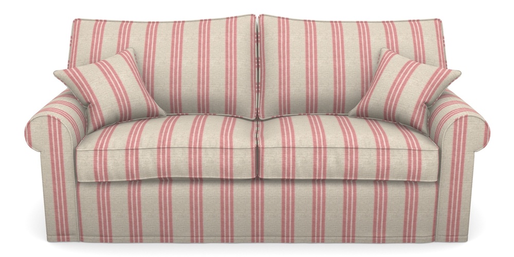 Product photograph of Upperton Sofa Bed 4 Seater Sofa Bed In Cloth 18 Stripes - Bengal - Cranberry from Sofas and Stuff Limited
