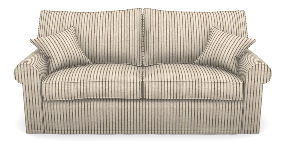Product photograph of Upperton Sofa Bed 4 Seater Sofa Bed In Cloth 18 Stripes - Ticking - Bible Black from Sofas and Stuff Limited