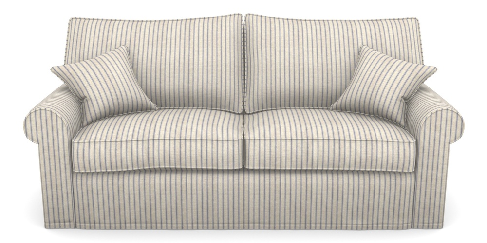 Product photograph of Upperton Sofa Bed 4 Seater Sofa Bed In Cloth 18 Stripes - Ticking - Indigo from Sofas and Stuff Limited