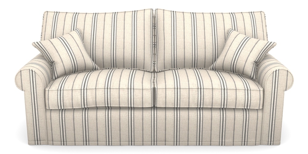 Product photograph of Upperton Sofa Bed 4 Seater Sofa Bed In Cloth 18 Stripes - Regimental - Bible Black from Sofas and Stuff Limited