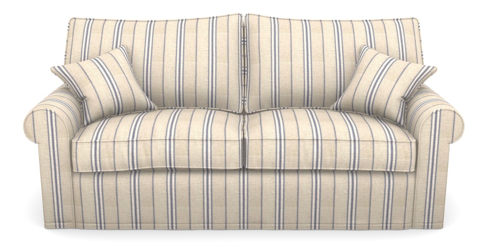 Product photograph of Upperton Sofa Bed 4 Seater Sofa Bed In Cloth 18 Stripes - Regimental - Indigo from Sofas and Stuff Limited