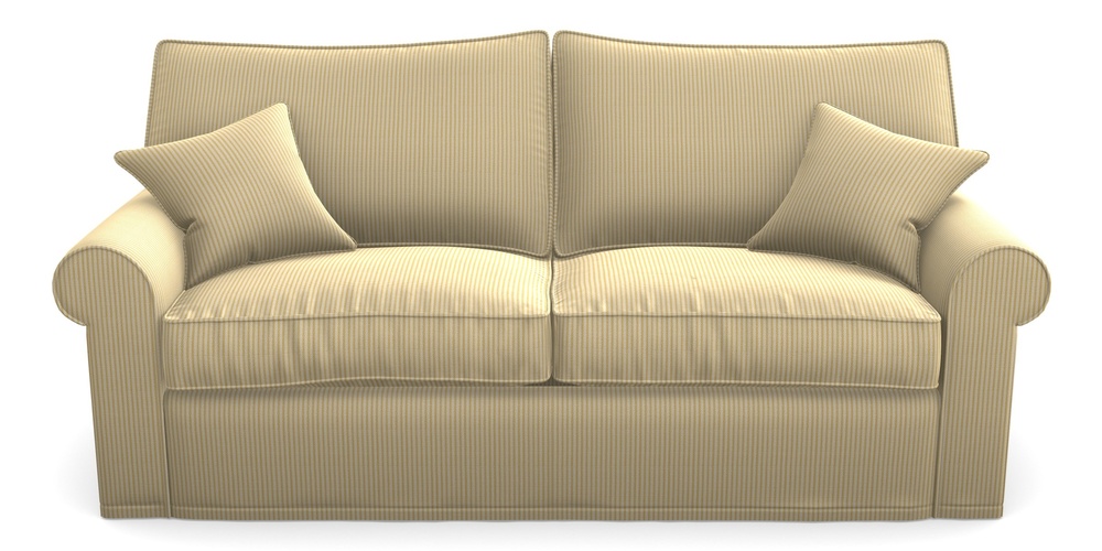 Product photograph of Upperton Sofa Bed 4 Seater Sofa Bed In Cloth 21 - Simple Stripe - Canary from Sofas and Stuff Limited