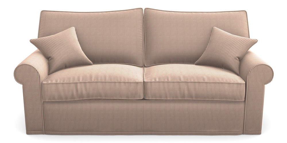 Product photograph of Upperton Sofa Bed 4 Seater Sofa Bed In Cloth 21 - Simple Stripe - Cassis from Sofas and Stuff Limited