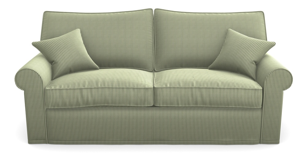 Product photograph of Upperton Sofa Bed 4 Seater Sofa Bed In Cloth 21 - Simple Stripe - Forest from Sofas and Stuff Limited